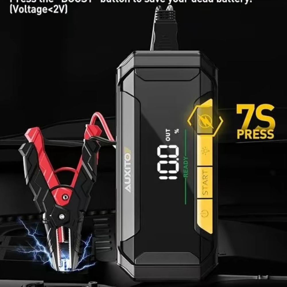 AUXITO Car Battery Charger Black and Red